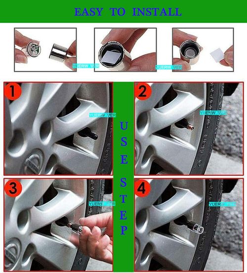 2 Pack LED Bike Wheel Lights Car Tire Valve Stems Caps Bicycle Motorcycle Waterproof Tyre Spoke Flash Light Cool Reflector Accessories for Men Women Kids (Colorful)