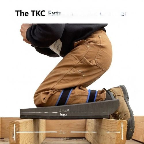 Genouillères pour grimpeurs – Genouillères autoportantes pour ramper le grenier, support réglable en mousse pour l'espacement des solives, genouillères de travail légères avec sangles enveloppantes