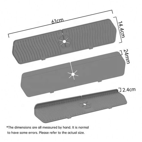 Large Size Kitchen Silicone Drying Countertop Mat Quick Drying Silicone Mat Sink Faucet Splash Guard