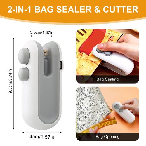 Mini rechargeable sealing machine hand pressure snack plastic bag heat sealer small household portable food preservation
