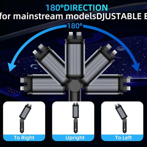 Starry Sky 4 in 1 Car Charger, Starry Sky Projector, Retractable Car Charger, USB C Quick Charger, Car Accessories