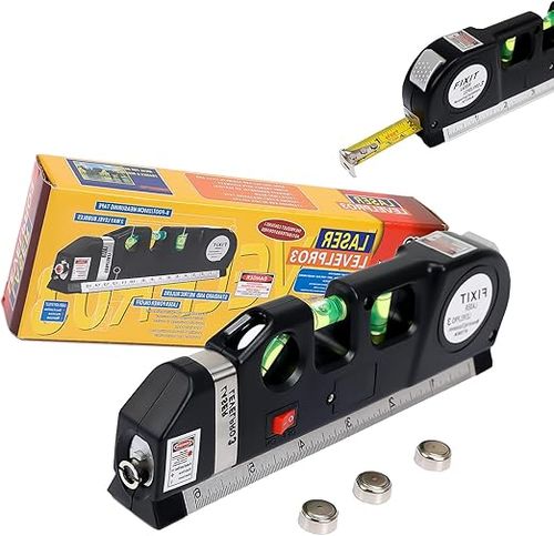 4 in 1 Fixit Laser Level Pro 3 4in1 Multi-Purpose Measuring Tool With 8 Feet Tape