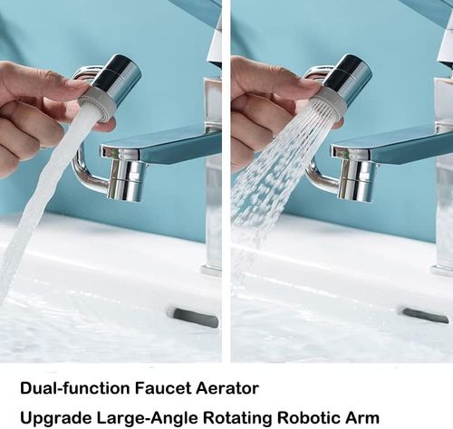 Rotate Swivel Faucet Aerator 1080 Degree Rotating Faucet Extender Faucet Aerator Bubbler Swivel Splash Filter Bathroom Washbasin Tap Extension Attachment for Kitchen and