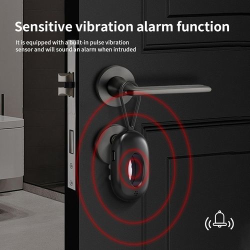 Hidden camera detector, camera detector with vibration alarm and LED flashlight, suitable for travel, hotels, home and office, 5 sensitivity levels and 3 modes.