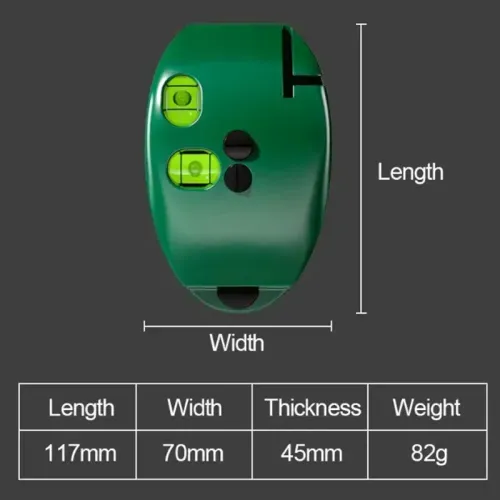 90 Degree Electronic Red Light Scale - Self-leveling Parallel Line with Horizontal and Vertical Lines, Parallel Level Tool for Construction (Green)