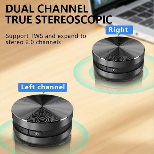 Mini Bone Conduction Speaker Wirless Speaker 2.0 Surround Sound TWS Speaker- Enjoy Spectacular Sound Anywhere! (Black)