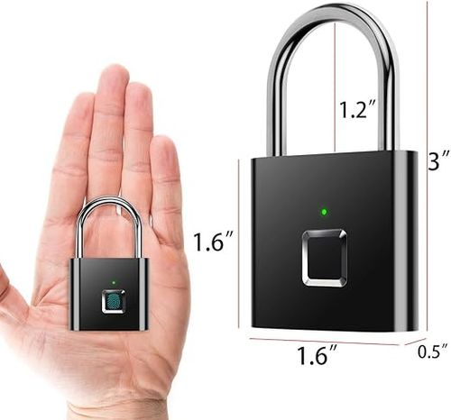 The AICase ultralight one-touch fingerprint lock supports USB charging and is suitable for gyms, sports venues, school staff lockers, fences, suitcases, bicycles, etc. No app or Bluetooth is required, making it easy to use.