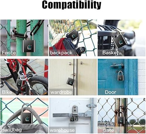 The AICase ultralight one-touch fingerprint lock supports USB charging and is suitable for gyms, sports venues, school staff lockers, fences, suitcases, bicycles, etc. No app or Bluetooth is required, making it easy to use.