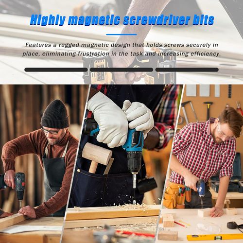 High Magnetic Screwdriver Drill Bit Set 6Pcs K5 Impact Resistant Non Slip Cross Bit Anti-Slip Magnetic Electric Screwdriver Set 25 50 65 70 90 150mm Length