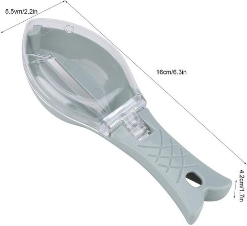 Fast Remove Fish Skin Scraping Brush Fishing Scale Brush Graters Cleaning Peeler Plastic Scraper Kitchen Cleaning Fishes Knife(Blue)