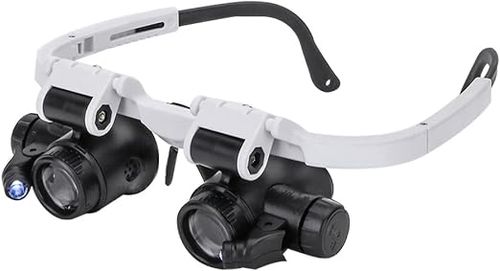 Magnifying Glasses 8X 15X 23X Magnifier LED Headband Glass Eye Magnifying Repair Tool Watchmaking Coin Stamp Currency Book Errors Jewelry Necklace Magnifier Glasses Beading Biology Loupe Microscope
