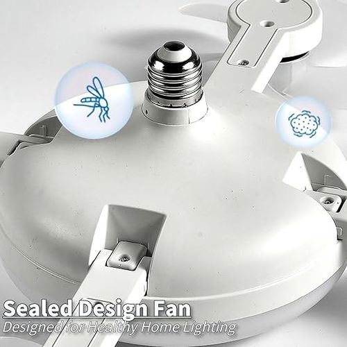 Drone Fan Light, Ceiling Fans with Lights, Smart Remote Control Silent Fan Light, E27 Screw in Fans Chandelier, Ceiling Fans with Lights and Remote, Dimmable 3 Color & 3 Speeds for Bedroom