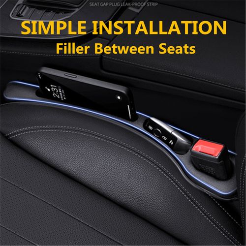 2Pcs Car Seat Gap Filler Seat Crevice Storage Box Bag Between Seats Console Organizer Decoration Interior Auto Accessorie