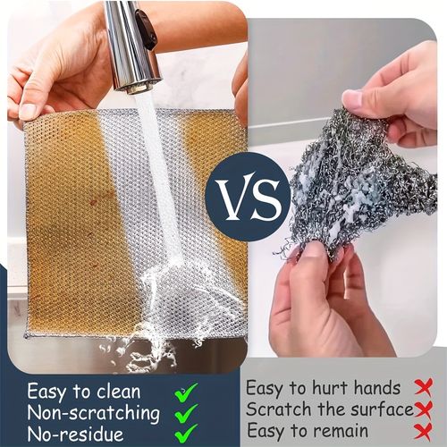 Click to see full view       HIC Kitchen Multi-Use Non-Scratch Wire Cleaning Cloths, Set of 20