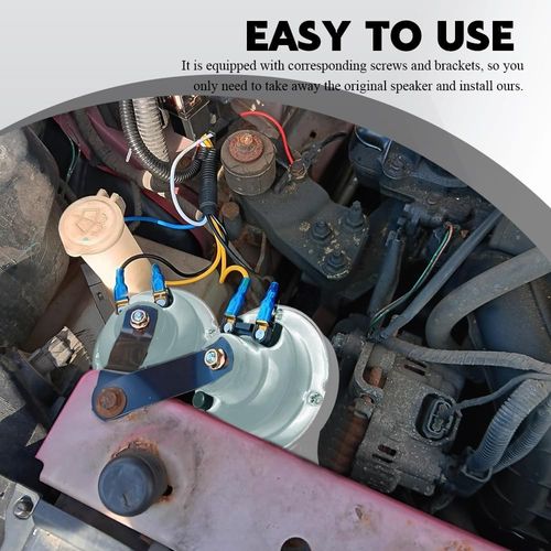 Car Horn Loud 12V 110dB Chrome Dual Tone Air Snail Horn For Car Van Motorcycle Universal Super Loud Train Horns