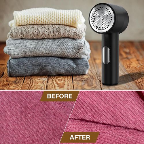 Electric Lint Shaver, Portable Lint Remover with 1 Replacement Blades, Electric Lint Shaver, 3 Power Levels, Electric Lint Remover for Various Fabrics