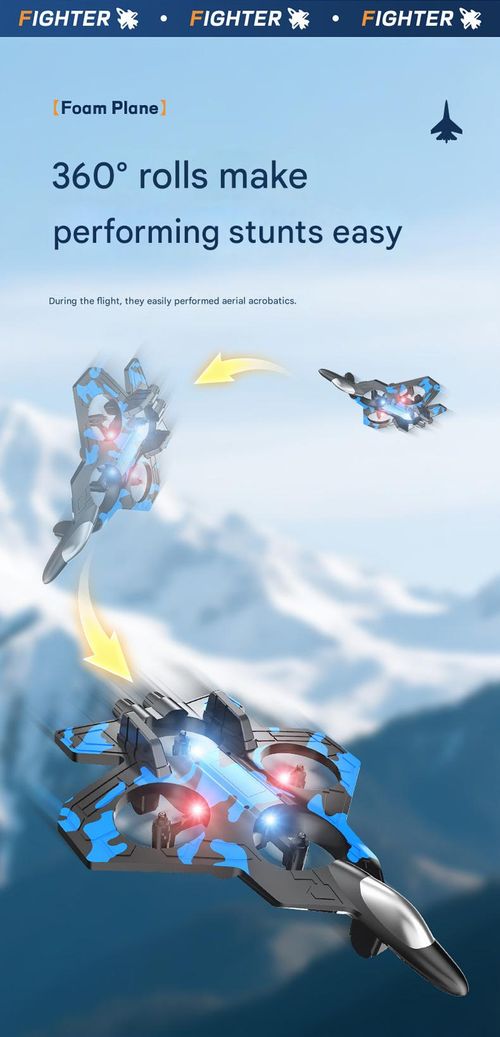 V2 Remote Control  Airplane Drone Hovering Flight Fighter Altitude Hold Rolling Stunt Toy