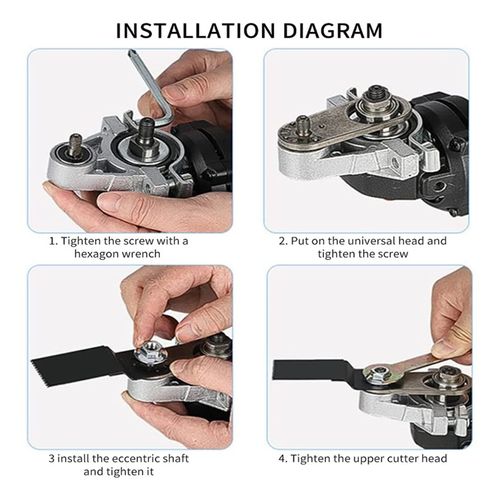 Angle Grinder Oscillating Adapter, Universal Head Adapter Metal Complete Angle Grinder Oscillating Adapter Tool Accessories （Angle grinder not included）