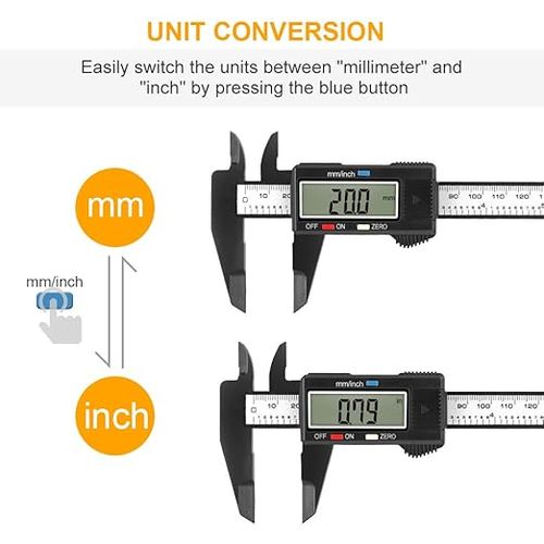 Ditron Electronic Digital Vernier Caliper 150mm Carbon Fiber Composites Measuring Tool