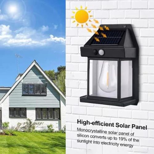 Solar Wall Lights Outdoor,Dusk to Dawn Porch Light Fixture,Solar Wall Lantern with 3 Modes & Motion Sensor,Waterproof Motion Sensor Outdoor for Garden Yard Patio Fence Outside Decorative