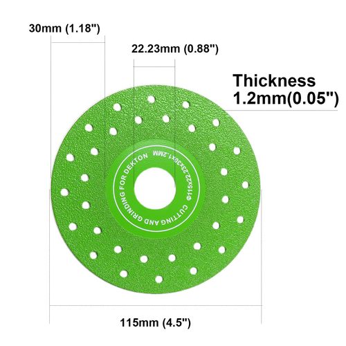 4.5inch ultra thin diamond grinding brazed cutting disc, suitable for ceramic, glass, marble, and granite  compatible with angle grinders (angle grinder not included)