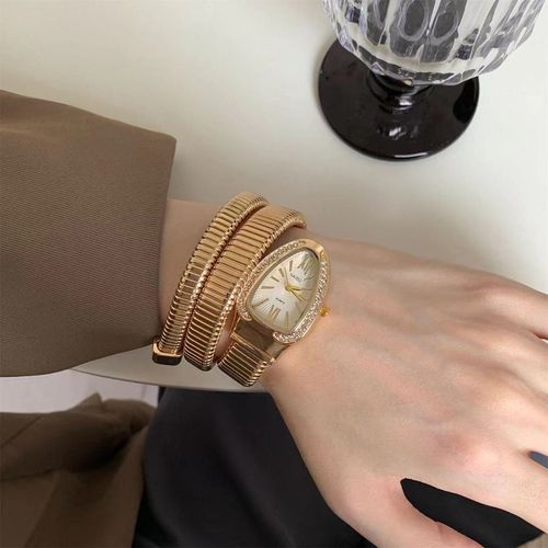 New Snake Diamond Women's Watch Personalized Fashion Wrapped Women's Quartz Watch Bracelet Women's Watch