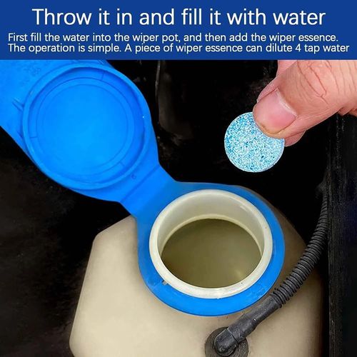Car Glass Cleaning Sheet,Window Clean for Auto,Windshield Wiper Fluid Solid Effervescent Tablet, Suitable for Any Family Car (10）