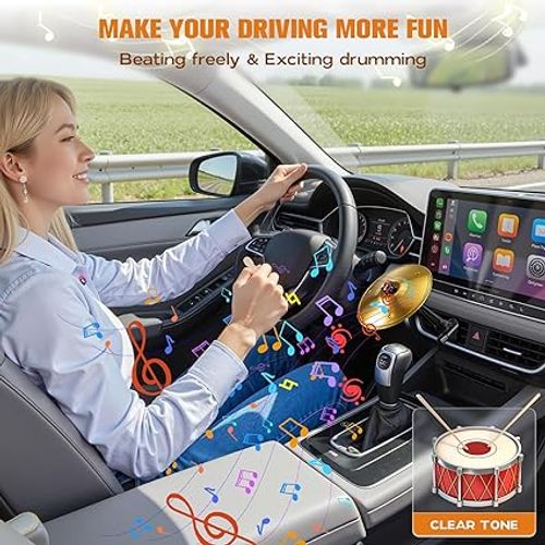 1PC Car Crash Cymbal Air Vent Mini Drum Car Drum Cymbal Air Vent Car Hand-shooting Cymbals Musical Instrument For Car Interior