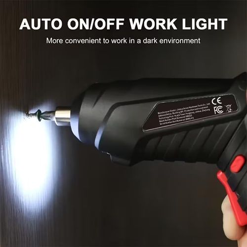 Electric Screwdriver, Cordless Screwdriver Rechargeable, Power Drill Screwdriver Set, Screw Gun with Torque Setting, 2 Position Handle with LED Light