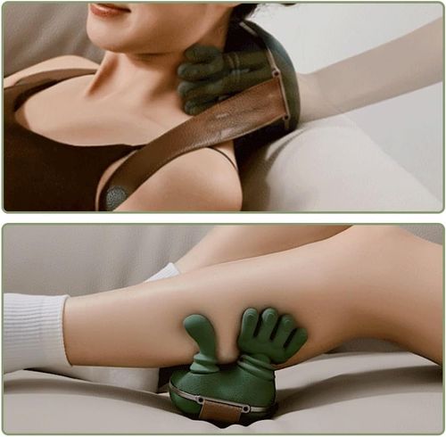 Hand Shoulder and Neck Massager Cervical, Electric Real Hands Kneading Massage with Heat, Shiatsu Deep Tissue Pain Relief for Shoulder Neck Back Muscle