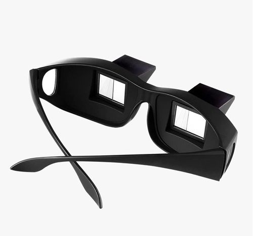 Lazy Glasses Bed Prism Glasses Spectacles Horizontal High Definition Glasses Prism Periscope Lie Down Eyeglasses for Reading and Watch TV in Bed Unisex