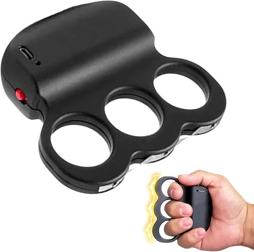 Knuckle Stun Ring  Battery Electric Guard Stun Ring with Switch Compact Stun Self Defense for Women and Men