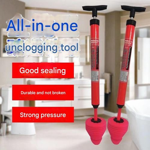 High Pressure Toilet Plunger, 2026 New Powerful Air Drain Unclogger, Toilet Auger Clog Remover Tool Sink Plunger Bathroom Toilet Unclogger Tool Heavy-Duty Clog Remover for Bathroom Drains (1Pcs)