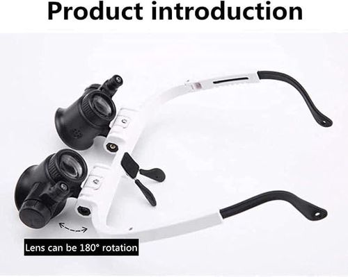 Magnifying Glasses 8X 15X 23X Magnifier LED Headband Glass Eye Magnifying Repair Tool Watchmaking Coin Stamp Currency Book Errors Jewelry Necklace Magnifier Glasses Beading Biology Loupe Microscope