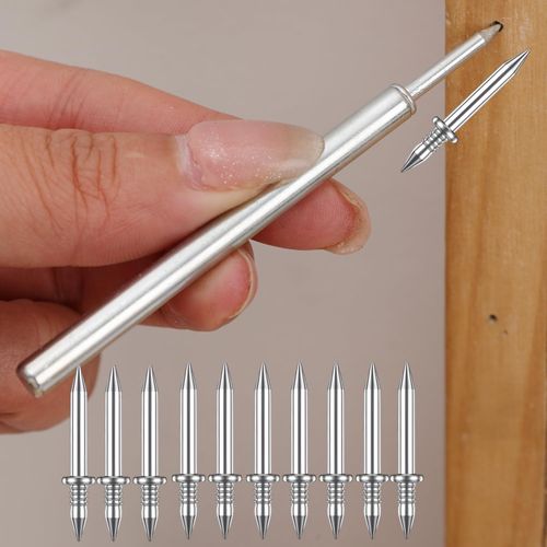100 pieces or 50 piecesUpgraded Double Headed Invisible Nails with 1 Installation Tools