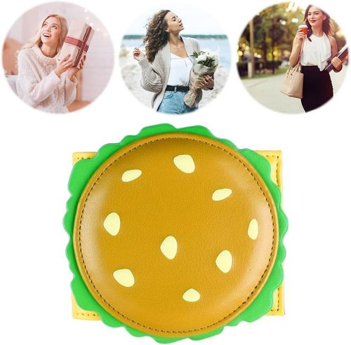 Burger Shaped Wallet for Girls Women RFID Blocking Bifold Purse Cute Hamburger Design