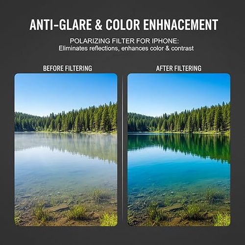 52mm CPL Mobile Phone Camera Filter - Magnetic, Foldable, Extendable, Universal for Smartphones (iPhone, Samsung, Android) - Portable Photography AccessoryCompatible with all mobile phones, features a magnetic ring.