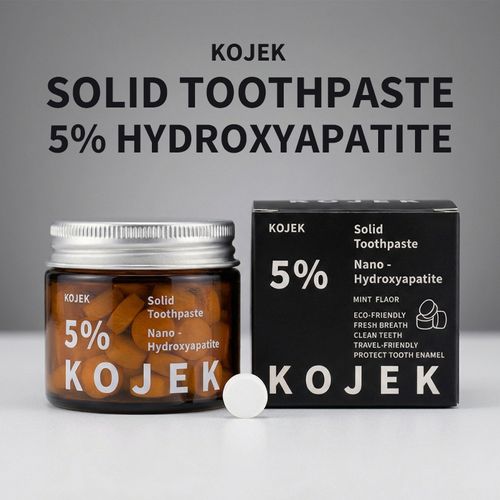 Oral care toothpaste tablets containing 5% hydroxyapatite