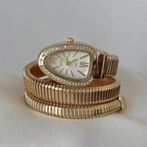 New Snake Diamond Women's Watch Personalized Fashion Wrapped Women's Quartz Watch Bracelet Women's Watch