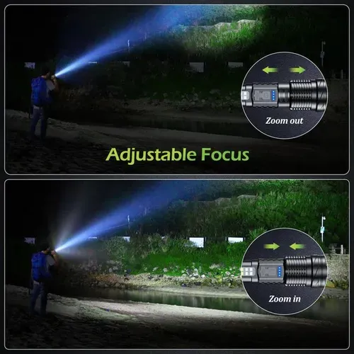 Rechargeable Flashlights High Lumens, Tactical flashlights Super Bright LED Flashlight Powerful Waterproof, Zoomable for Emergencies Camping