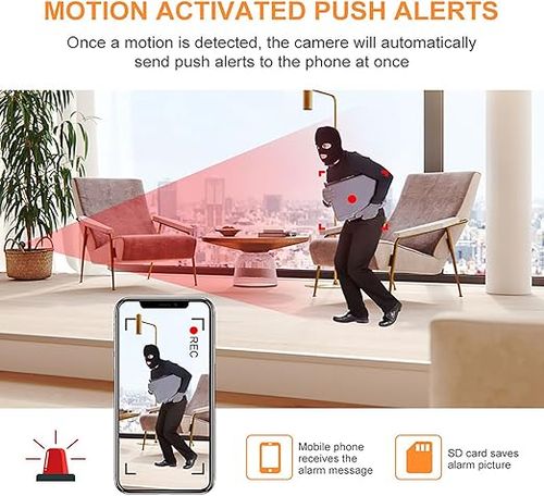 2026 New Upgrade Magnetic Mini Watcheye Security Cam, 1080P Wireless Surveillance Cameras with Motion Detection, HD Night Vision & Smartphone App for Home, Indoor, Outdoor (Black)