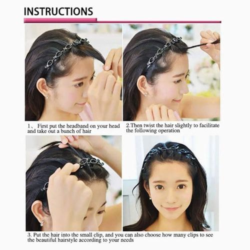 1 Pcs Bangs Hairstyle Hairpin Headband - Double Bangs Hairstyle Hairpin with Clips, Professional Weave Bangs Clip