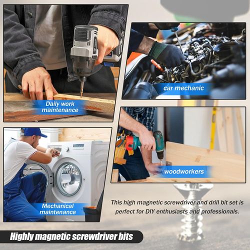 High Magnetic Screwdriver Drill Bit Set 6Pcs K5 Impact Resistant Non Slip Cross Bit Anti-Slip Magnetic Electric Screwdriver Set 25 50 65 70 90 150mm Length