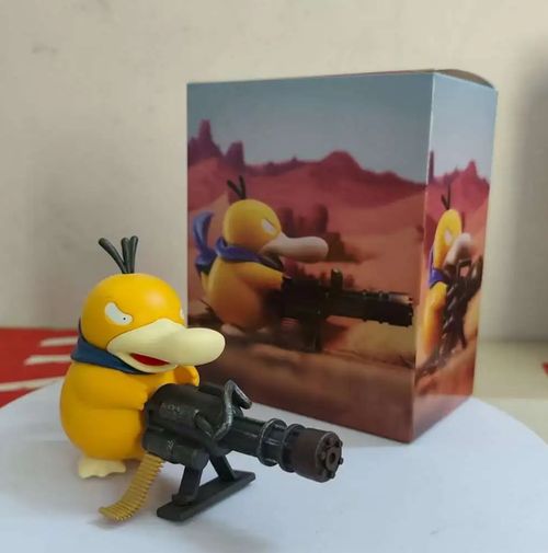 Pokemon Psyduck Gatling Gun Anime Figure
