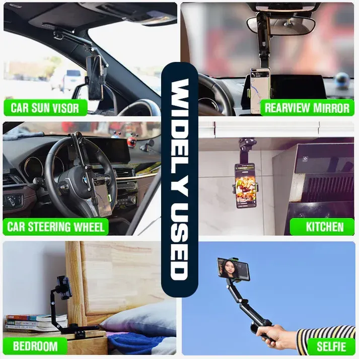 Record, Navigate & Drive Safely 🚗📹 1080° Multifunction Phone Holder with Stable Grip and Flexible Viewing Angles 🔥📱