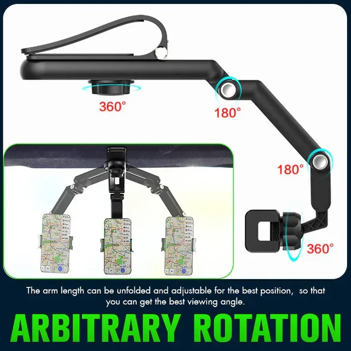 Record, Navigate & Drive Safely 🚗📹 1080° Multifunction Phone Holder with Stable Grip and Flexible Viewing Angles 🔥📱
