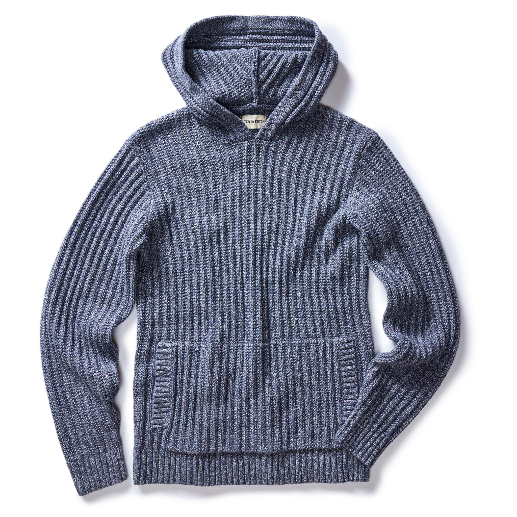 Auoun Bryan Pullover Sweater in Blue Melange