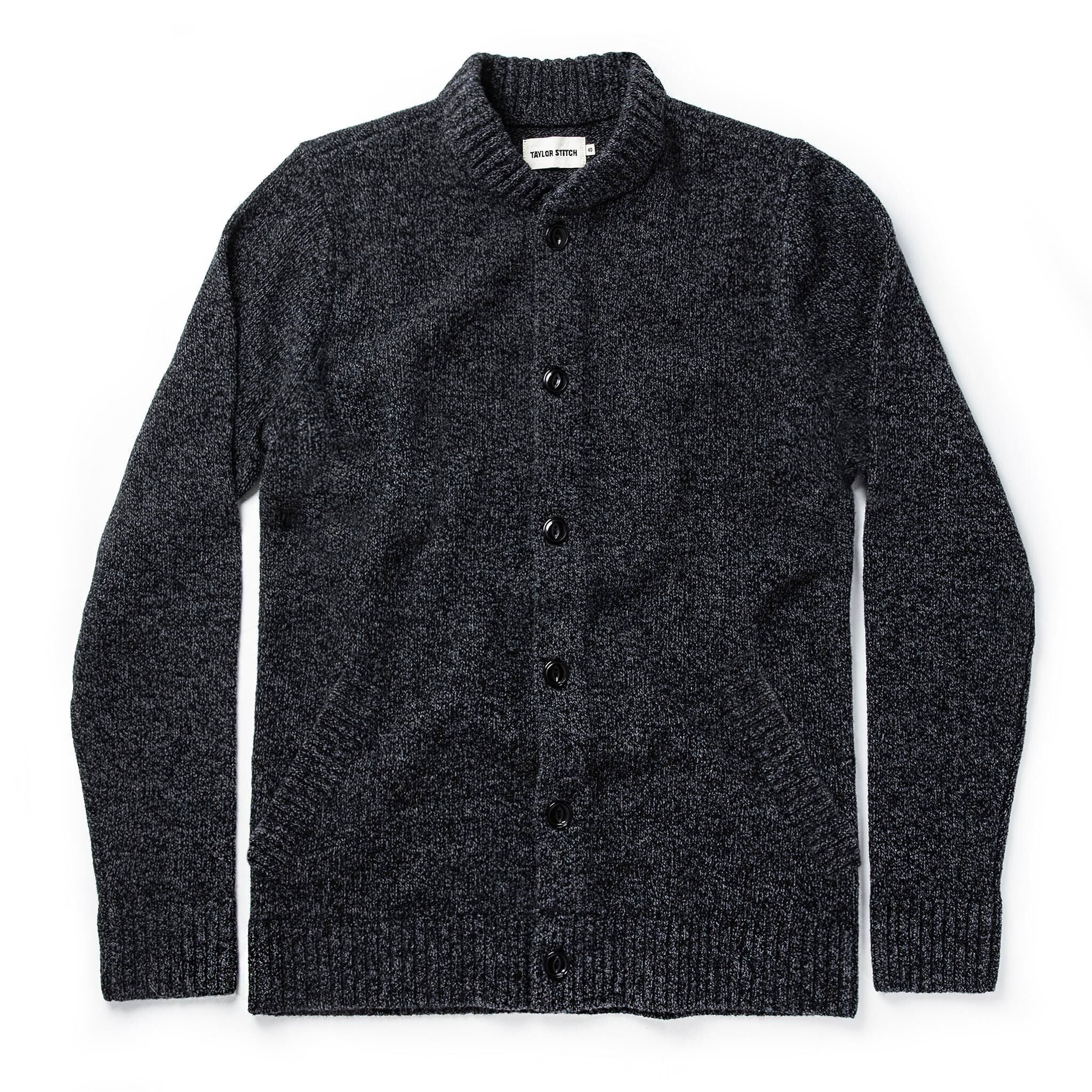 Auoun Bomber Sweater in Black Sesame