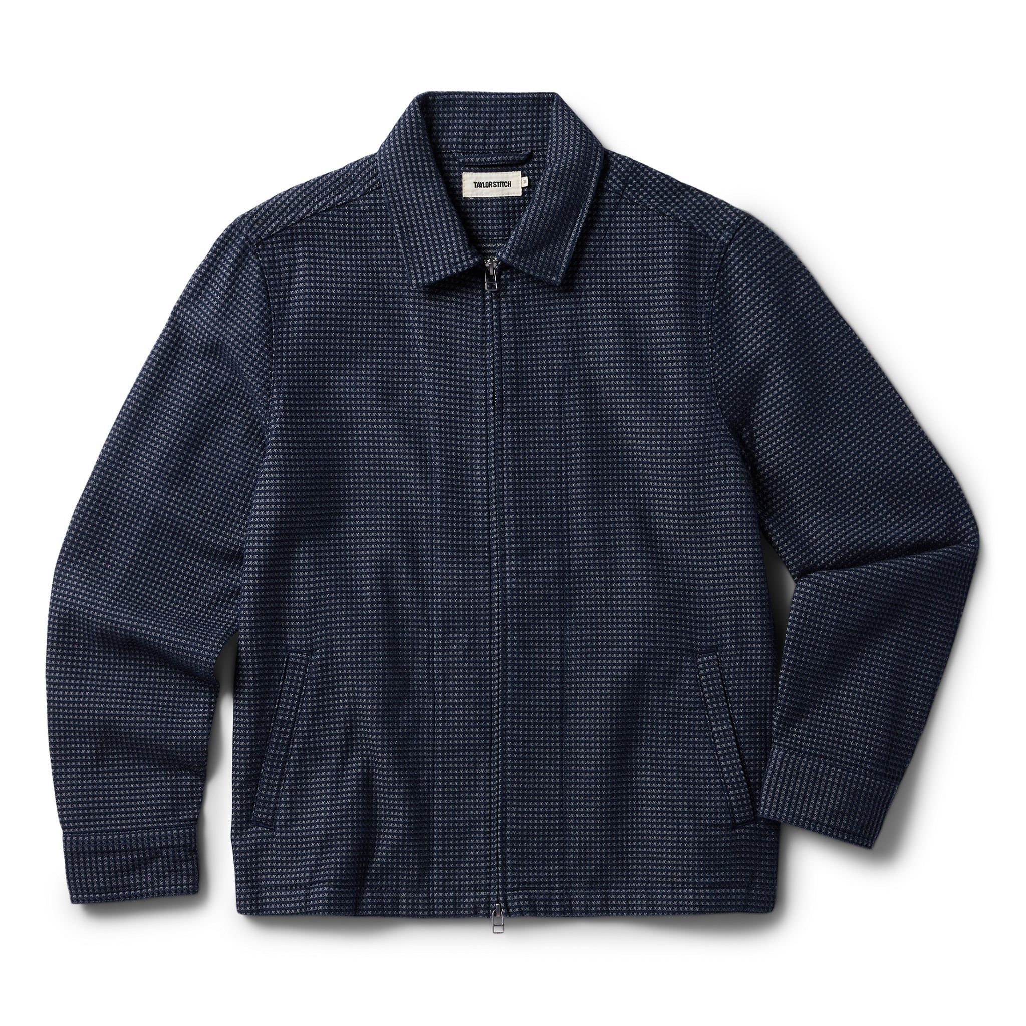 Auoun Cavern Jacket in Navy Dobby Grid