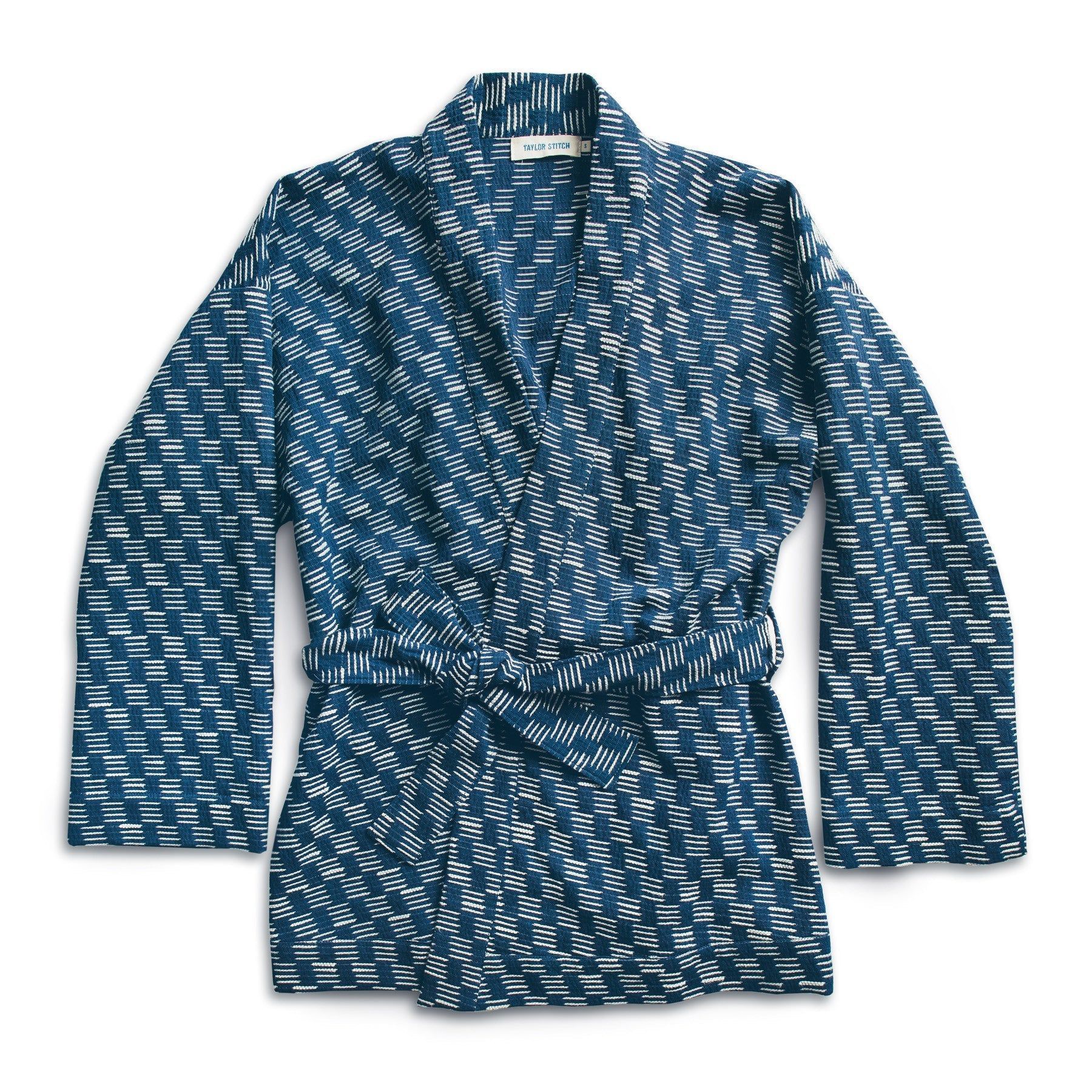 Auoun Kimono in Indigo Dyed Jacquard